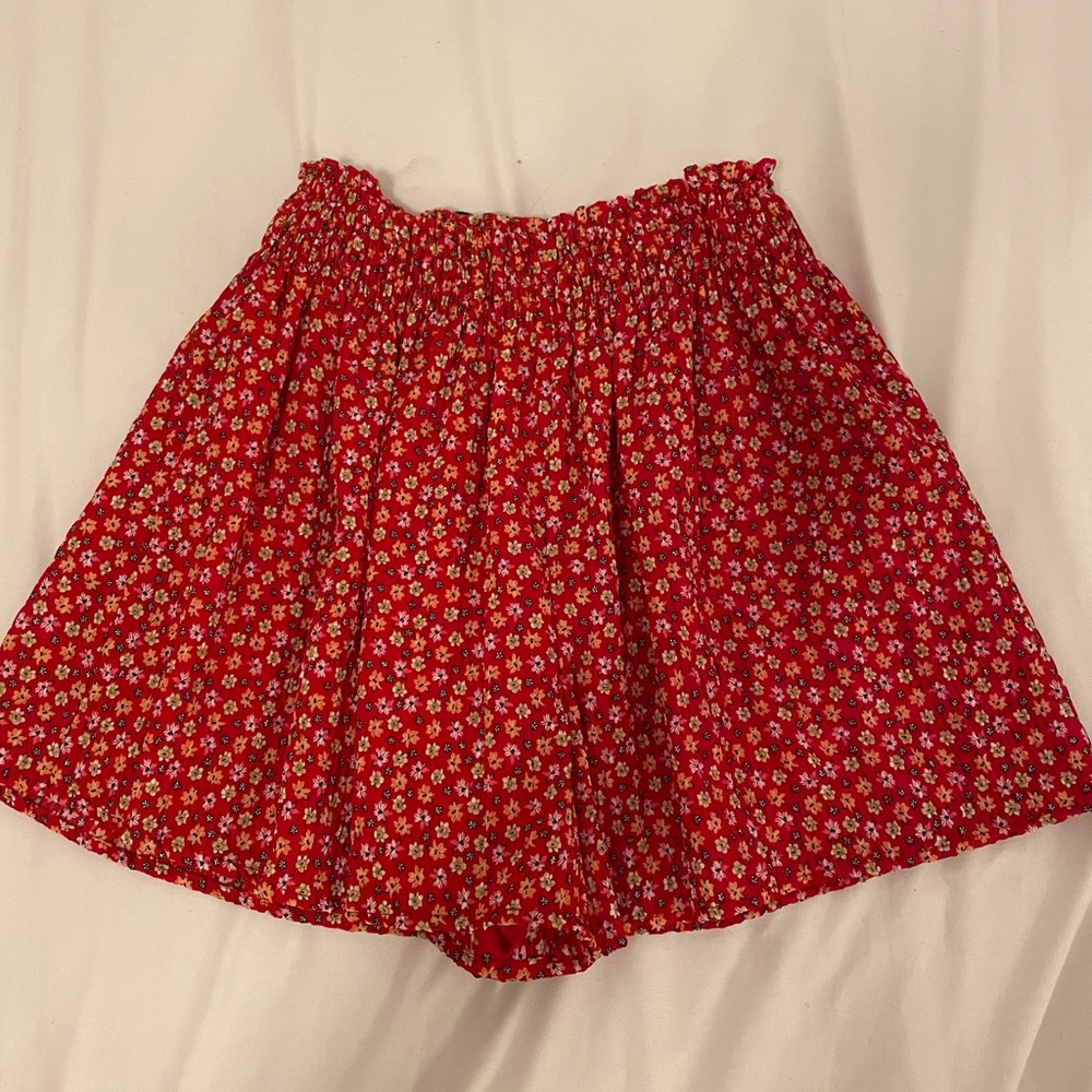 Zara kids size 11-12 red floral skort